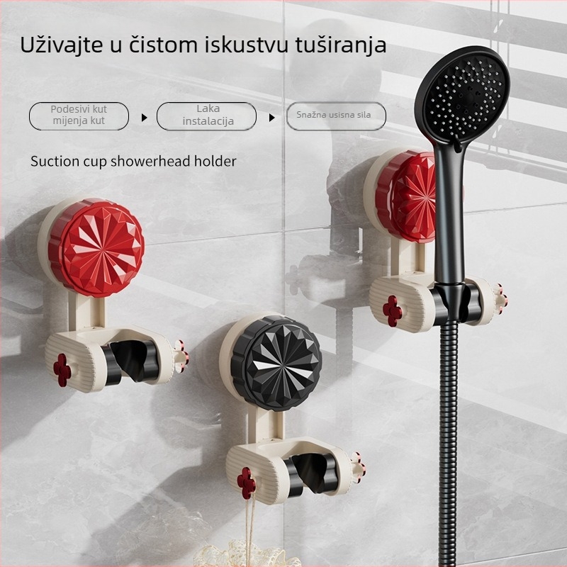 Držač za tuš bez bušenja, podesiv, rotirajući, zidni, plastični