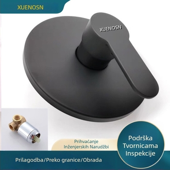 Skriveni zidni tuš miješalica, mesing tijelo, model XN-2803-1H, keramički kartridž, ugrađena u zid, miješanje tople i hladne vode, moderan stil