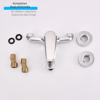 Ugradni kupaonski miješac s keramičkim diskom, podizni mehanizam, dvostruka konstrukcija, set s tri tuš glavice