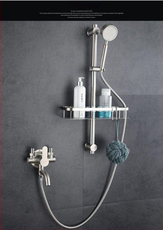 YAMANSI tuš miješalo od 304 nehrđajućeg čelika, površinski montirano, keramički ventil