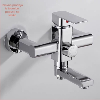 Trostruki kupaonski miješalica s tijelom od bakrene legure, keramički miješac, 0–90°C, 1.0 MPa, 20 mm priključci