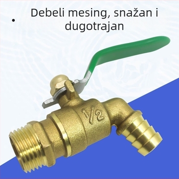 Mesingana slavina s vanjskim navojem, jednoručno upravljanje, 1,6 MPa, radna temperatura -10 do 120 °C