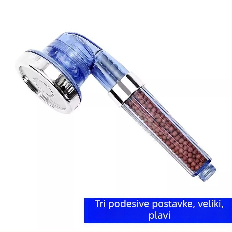 Set tuš glava s pritiskom, negativnim ionima, grijač za kupaonicu i tuš crijev
