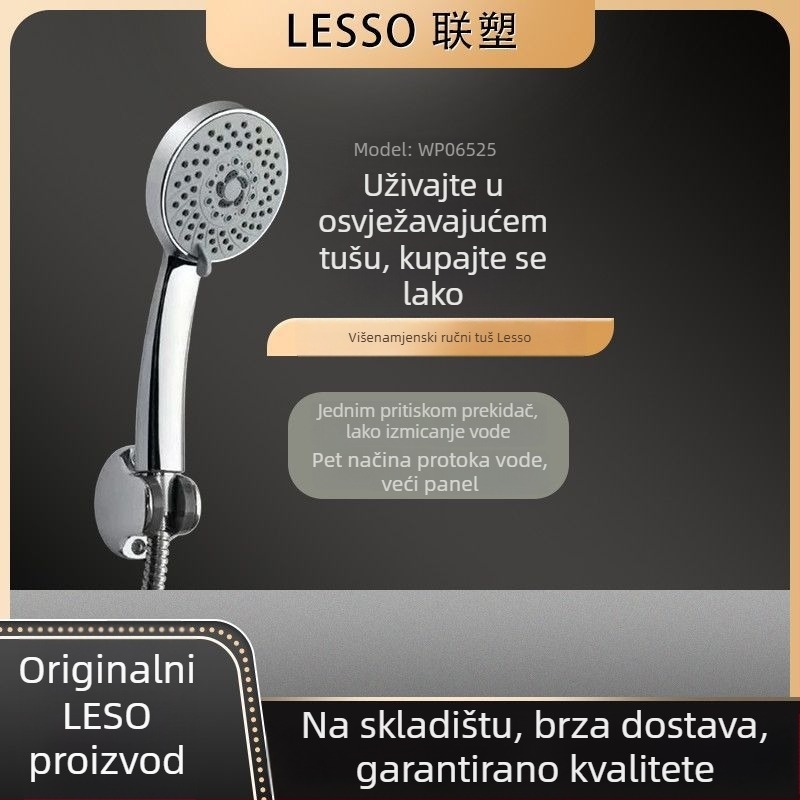 Liansu Podesivi set tuša sa zidnim grijačem, 3 i 5 načina rada, visok tlak
