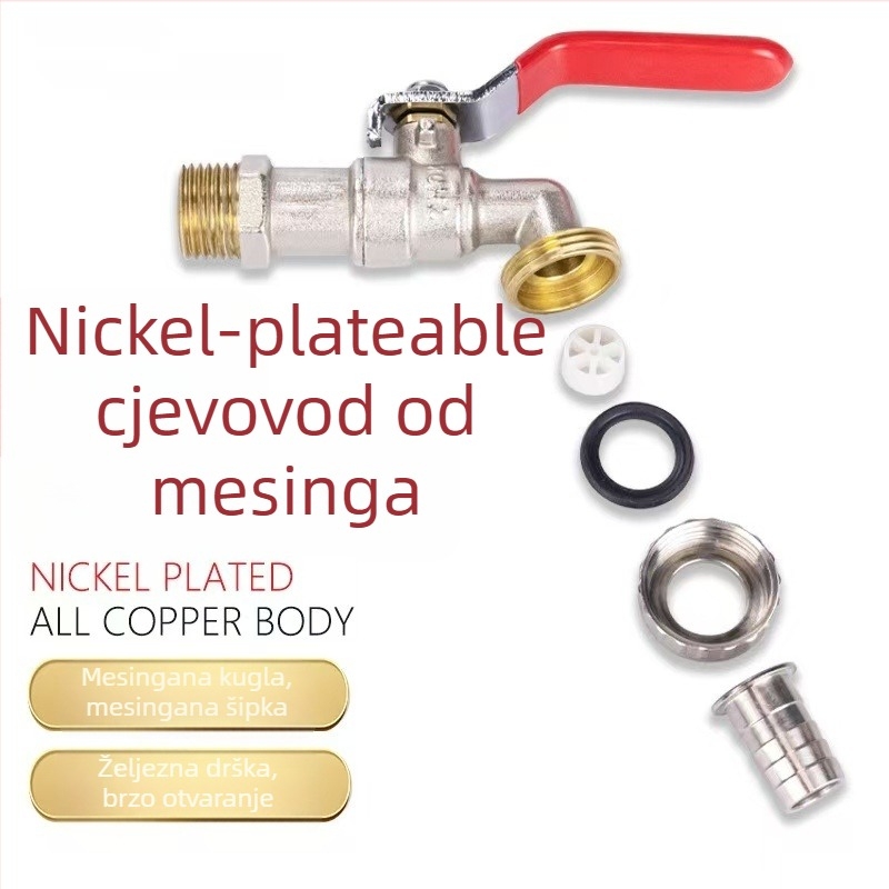 Ventil za perilicu rublja – bakreni, jednoručni upravljač, PN25, -20 do 120°C, zidni priključak