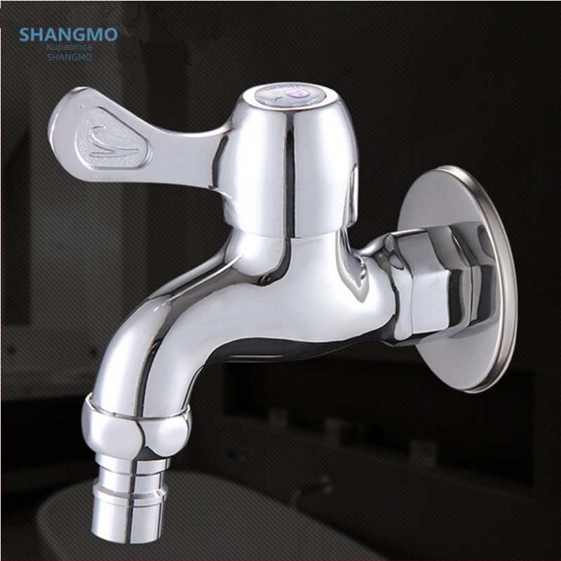 Mesingani brzi otvoreni ventil za perilicu rublja, jednoručni upravljač, površinska obrada: platiniranje, model SM-S5865, raspon temperature 1–90 °C