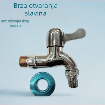Ventil za perilicu rublja - s jednom ručkom, debelim keramičkim jezgram, zidni montaža, 1/2 inča ulaz/izlaz, EN817 certifikat