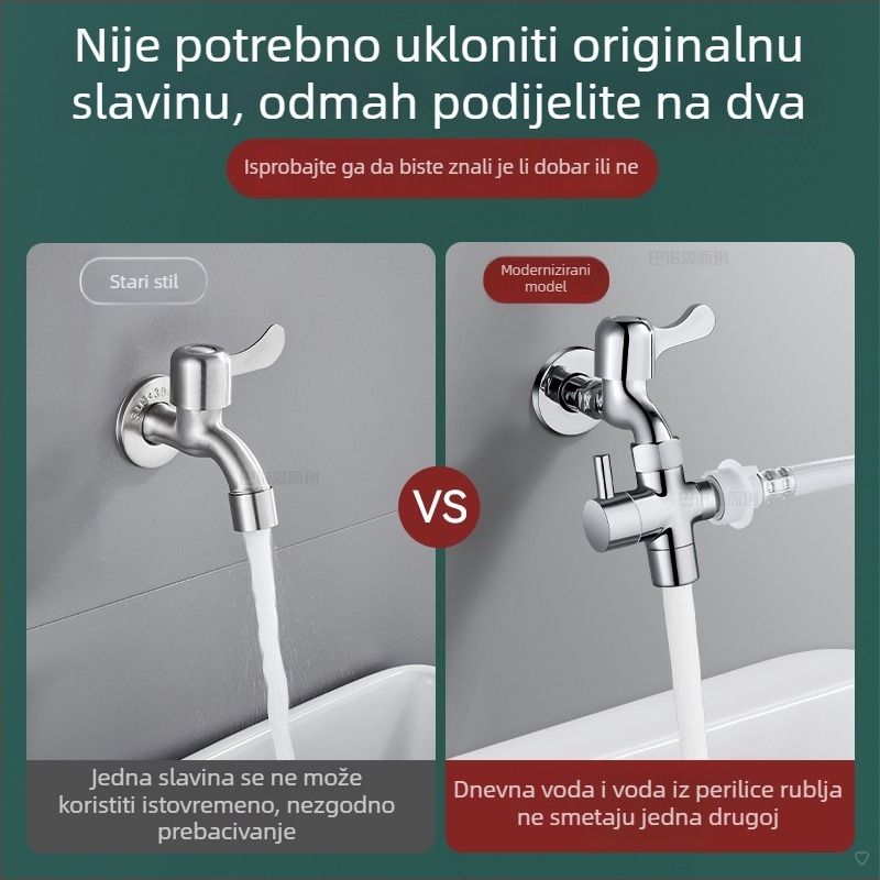 Vodni razvodnik za ulaz u perilicu rublja, troputni razvodnik, višenamjenski vodeni razvodnik za kućnu upotrebu
