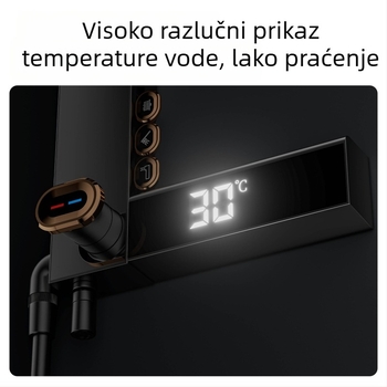 Set tuša s gornjim tušem, ABS; povećanje tlaka; 90°C radna temperatura; miješani izlaz