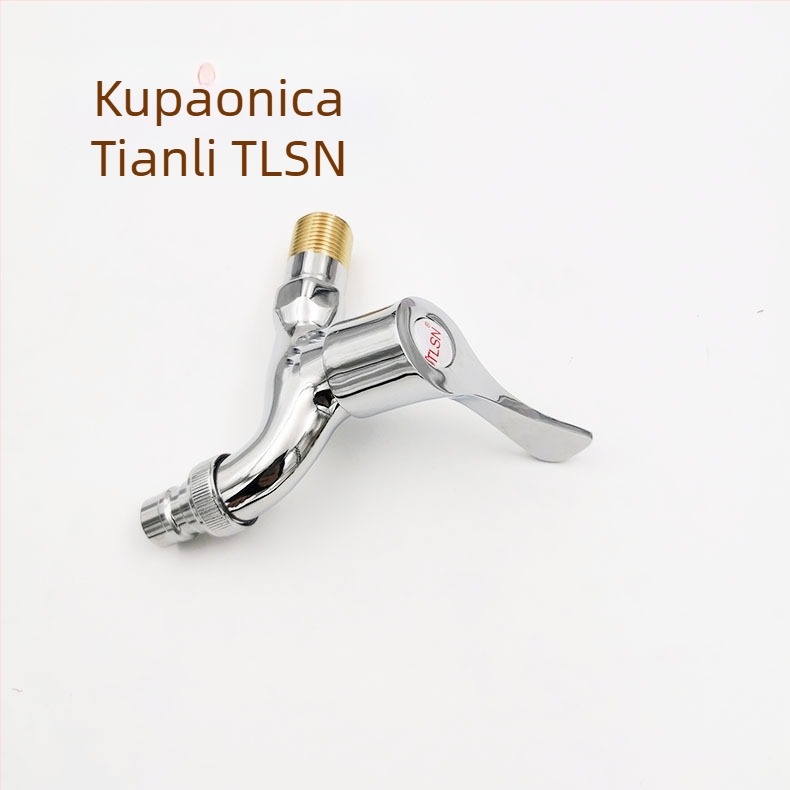 Tlsn kuhinjska slavina za ugradnju u zid — bakar, Tl-6835, keramički disk ventil, spiralno otvaranje