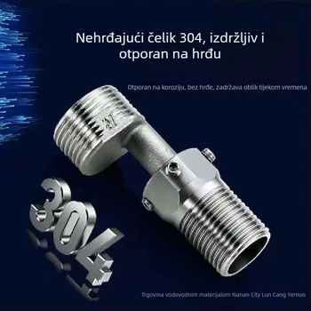 304 nehrđajući čelik, teleskopski podešivi univerzalni zakrivljeni miješalica za tuš s produženim nagnutim izlazom, 4-6‑putni spoj za kadu