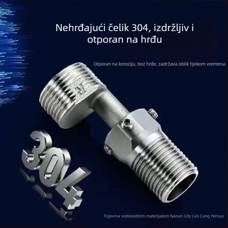 304 nehrđajući čelik, teleskopski podešivi univerzalni zakrivljeni miješalica za tuš s produženim nagnutim izlazom, 4-6‑putni spoj za kadu