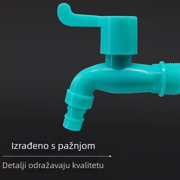 Plastična vanjska slavina, otporna na smrzavanje i UV, keramički disk ventil, nominalni tlak 60 psi, rotirajuća instalacija, otvaranje ključem