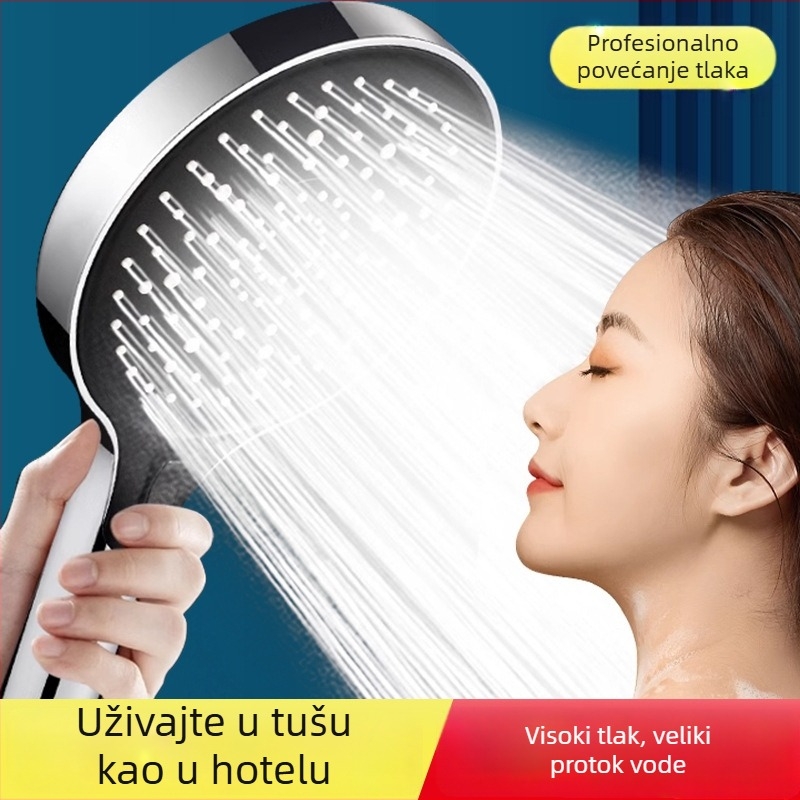 Set tuš glave s funkcijama rasprskavanja, mjehurića i kiše; Materijal: plastika; Ugradnja: ručna; Proces: ubrizgavanje; Radna temperatura: 0–80°C