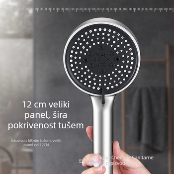 City Suitable tuš glava s pet brzina i zračnim pojačanjem, regulacijom temperature i LED svjetlom, ABS materijal, zidna montaža.