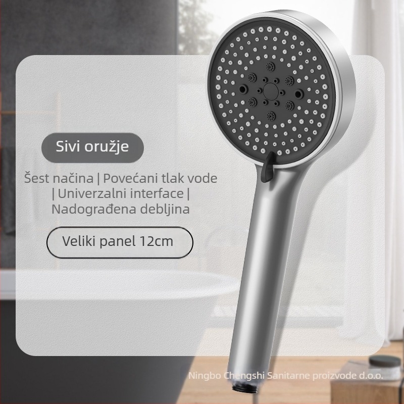 City Suitable tuš glava s pet brzina i zračnim pojačanjem, regulacijom temperature i LED svjetlom, ABS materijal, zidna montaža.