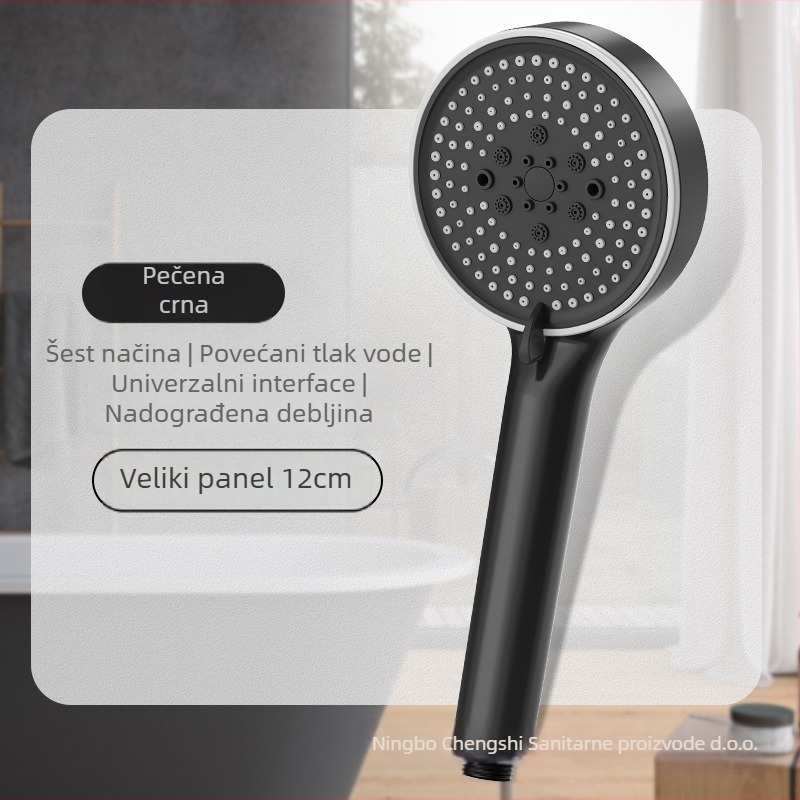 City Suitable tuš glava s pet brzina i zračnim pojačanjem, regulacijom temperature i LED svjetlom, ABS materijal, zidna montaža.