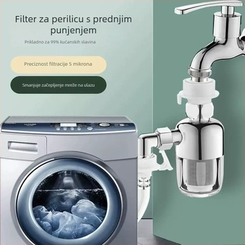 Potpuno automatski filtr za perilicu rublja, bakreno tijelo, kromirano završno, keramički disk ventil, CE certifikat