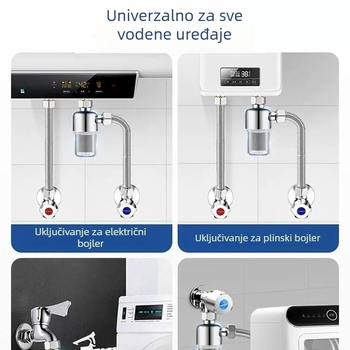 Potpuno automatski filtr za perilicu rublja, bakreno tijelo, kromirano završno, keramički disk ventil, CE certifikat