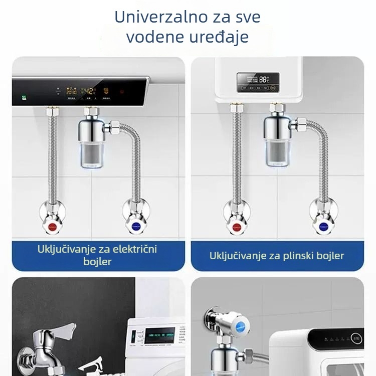 Potpuno automatski filtr za perilicu rublja, bakreno tijelo, kromirano završno, keramički disk ventil, CE certifikat