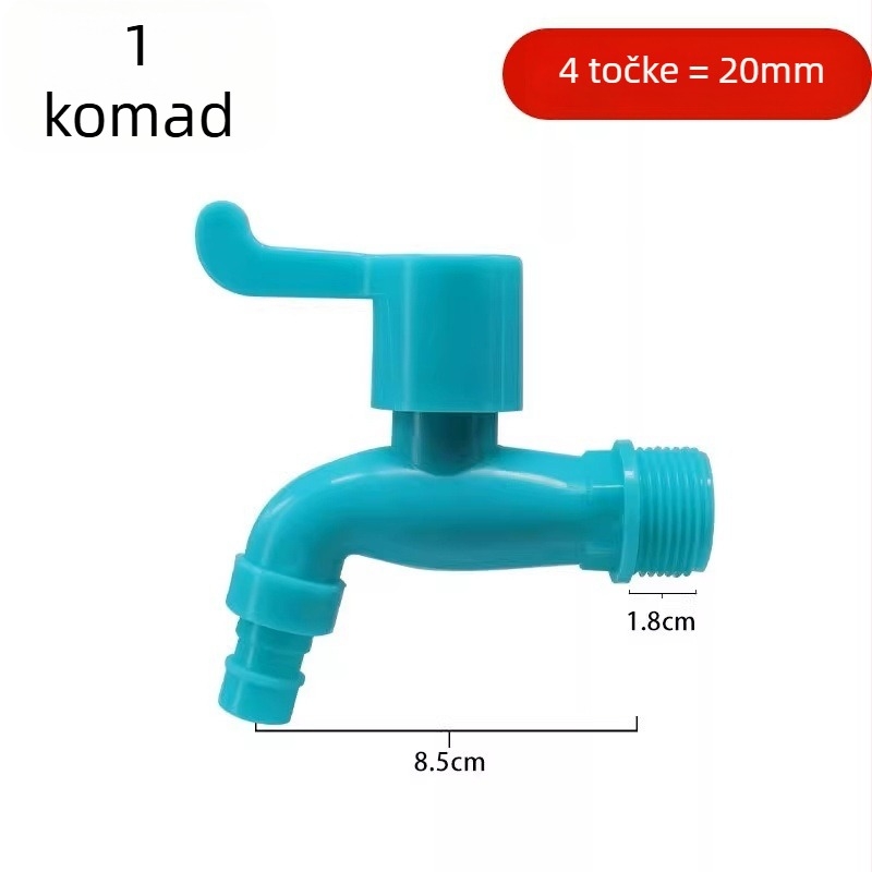 Zimootporna vanjska plastična slavina, navojna spojka, model ST-8665, raspon temperatura -40 °C do -90 °C, nazivni tlak 0-1.6 MPa
