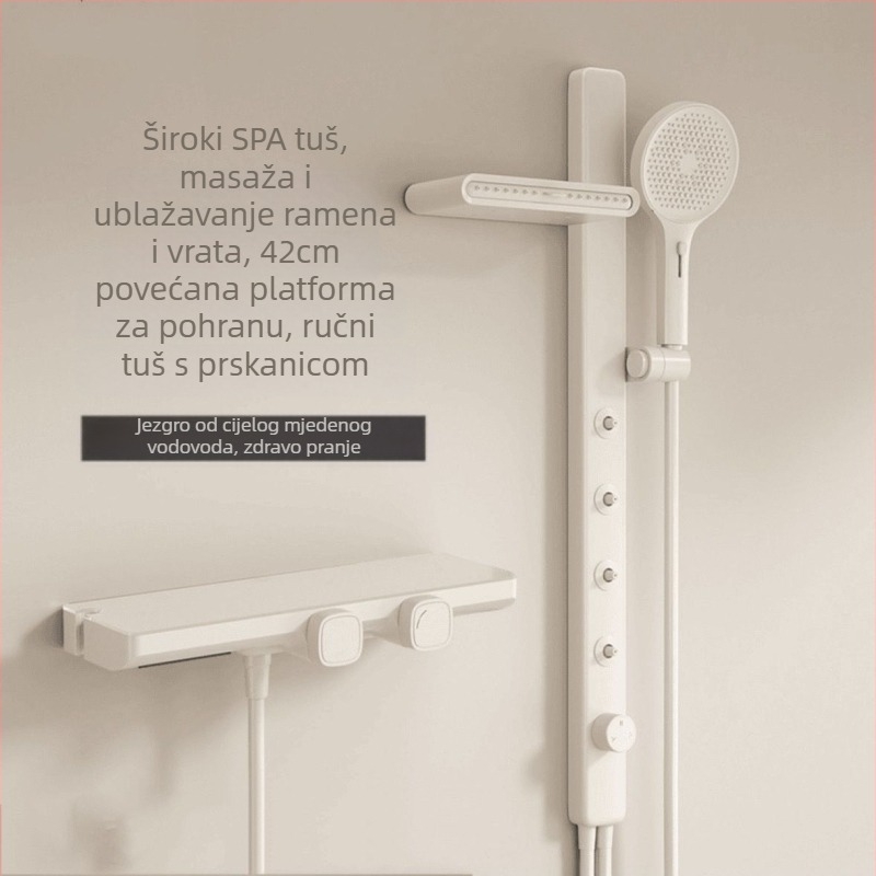 Set za tuš (split-tip) – ABS materijal, konstantna temperatura, digitalni prikaz, rotirajući, povećani tlak vode