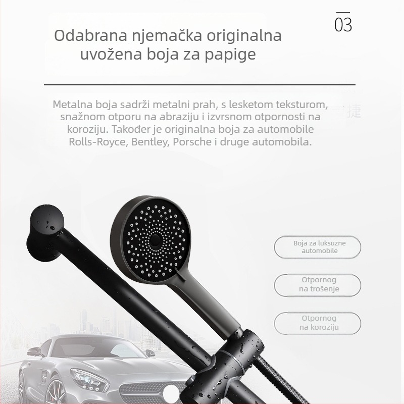 Tuš set s regulacijom temperature i kišnim tušem, bakar, skrivena instalacija, model 0120
