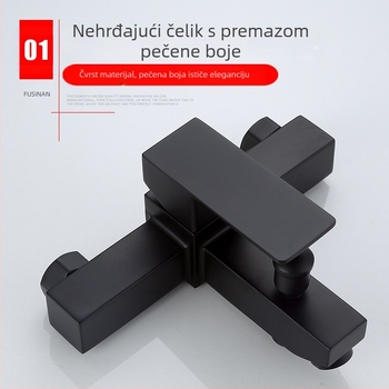 Ugradbeni set za tuširanje, kišni mlaz, nehrđajući čelik, premaz boja, model FSN-6049, 0–90°C, 1.0 MPa