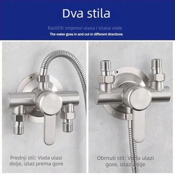 Tuš miješalica BL-8011, nehrđajući čelik, keramički disk ventila, jednostruka veza konstrukcija, neto težina 630 g