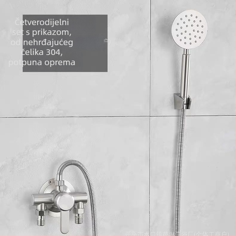 Tuš miješalica BL-8011, nehrđajući čelik, keramički disk ventila, jednostruka veza konstrukcija, neto težina 630 g