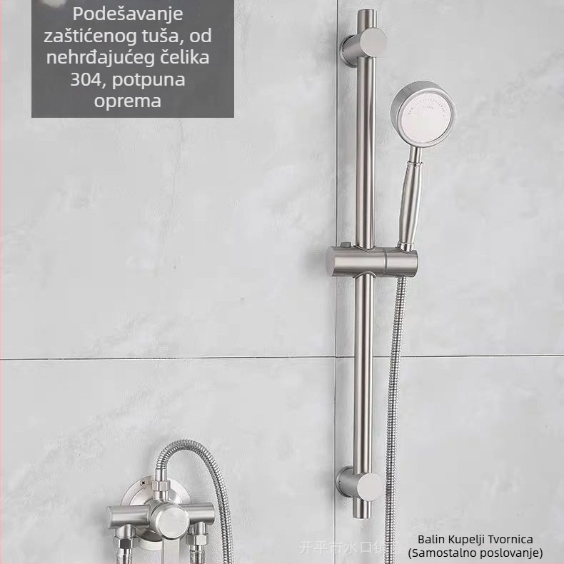 Tuš miješalica BL-8011, nehrđajući čelik, keramički disk ventila, jednostruka veza konstrukcija, neto težina 630 g