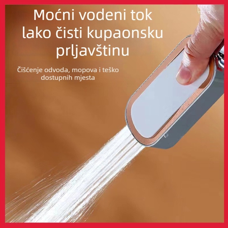 Glava tuša s funkcijom masaže, ABS materijal, spiralna ugradnja, elektroplirani završni sloj