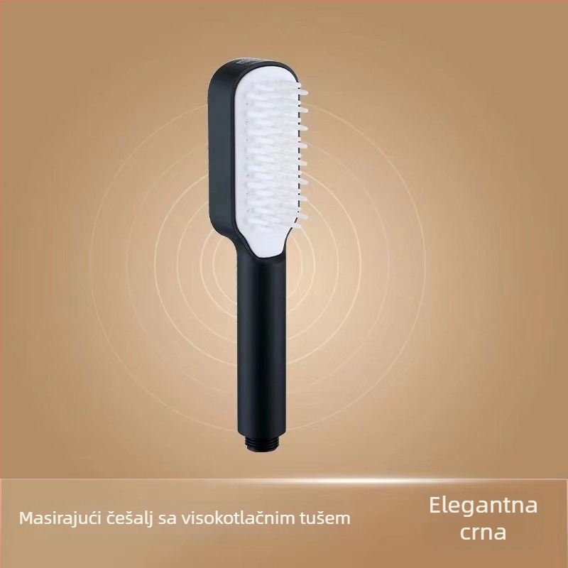 Glava tuša s funkcijom masaže, ABS materijal, spiralna ugradnja, elektroplirani završni sloj