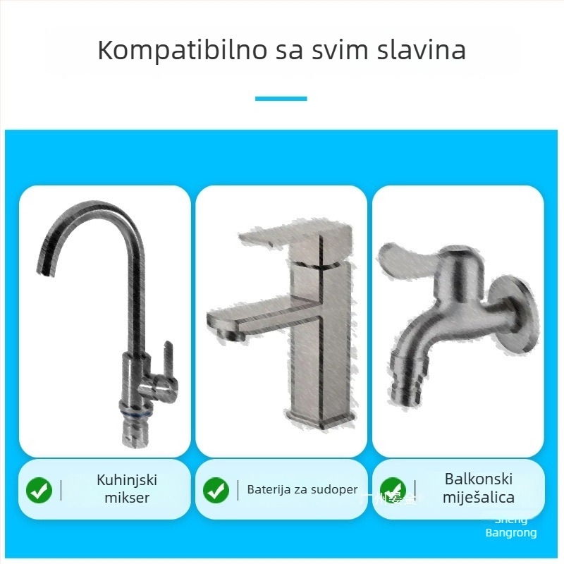 Mesingov razvodnik slavine s keramičkim diskom, jednostruki spoj za perilicu rublja, CE certifikat