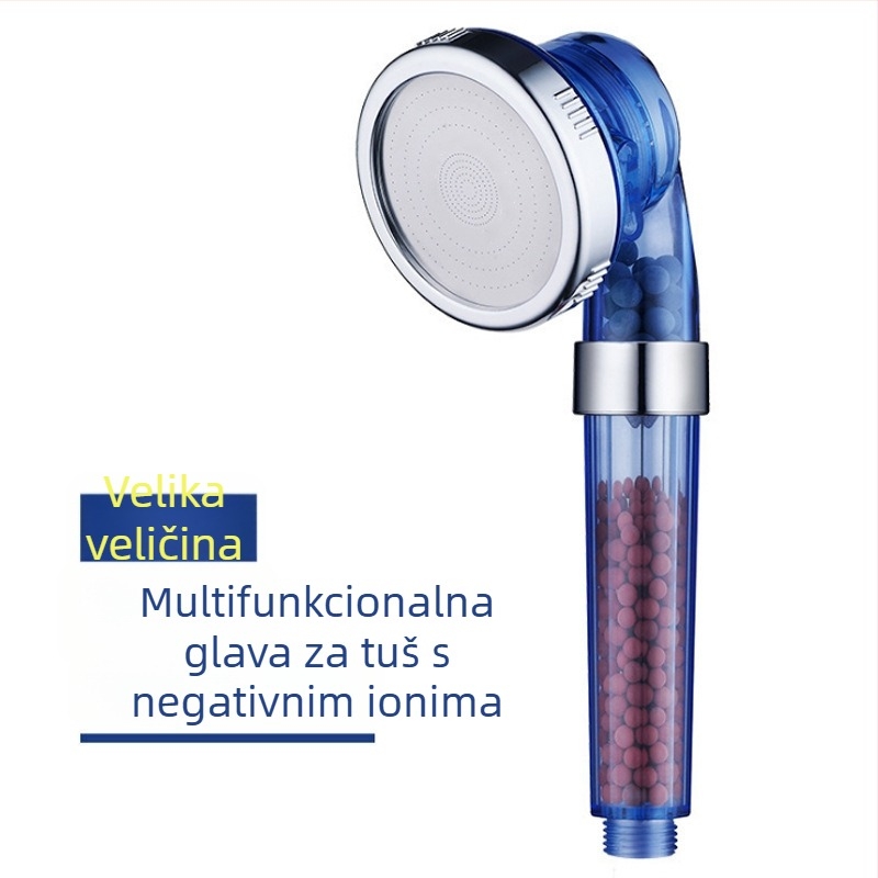 Prijenosni spa tuš set s režimima prskanja, masaže, mjehurića i kiše; ABS materijal, 4-priključni spoj, moderan dizajn