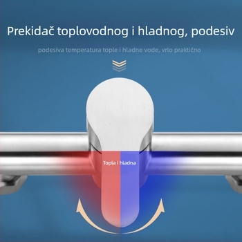 Ventil za miješanje za kupaonicu od nehrđajućeg čelika 304, ugradnja u zid, dvostruka konstrukcija (Model: 304; Materijal: nehrđajući čelik; Ugradnja: u zid; Funkcija: miješanje; Konstrukcija: dvostruka)
