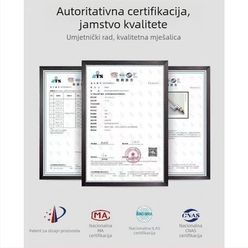 Kuhinjska slavina za toplu i hladnu vodu, dvostruka funkcija, mesing, keramički disk ventil, kromirana površina, jedinstveno tijelo, CE potvrda