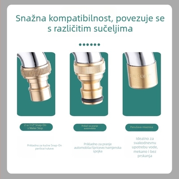 Kuhinjska slavina za hladnu vodu, 4-točka ulaza/izlaza, kromirana površina, plastično jezgro ventila