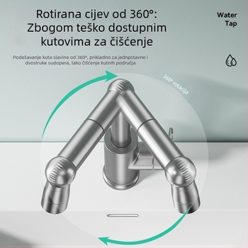 Kuhinjski slavine s rotirajućim mehaničkim rukohvatom, bakarno-legura, keramički disk ventil, ulaz/izlaz 1/2, radna temperatura 1-90°C