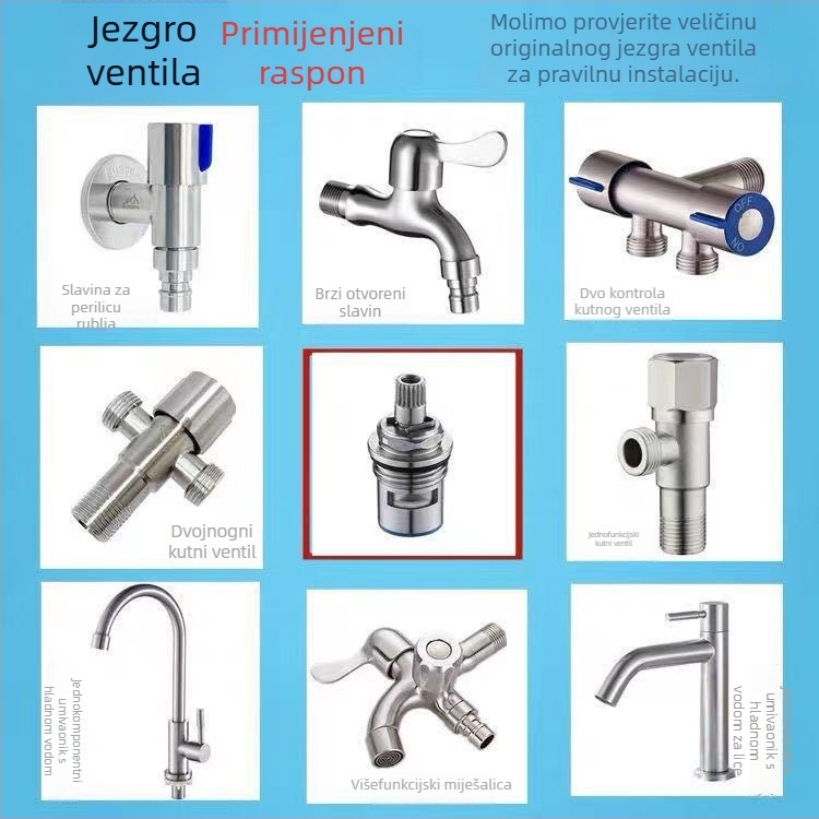 Keramičko jezgro ventila za faucet, brzo otvaranje, model A-1, jednostavna konstrukcija, tip ventila: drugi