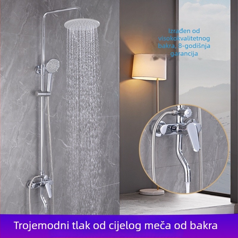 Bakrena Top Spray tuš glava, model 1017, kružna, ugrađena u zid
