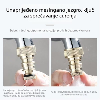 Priključak za perilicu s automatskim sigurnosnim ventilom, bakreni jezgra ventila, navoji, model 9434