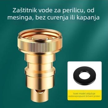 Priključak za perilicu s automatskim sigurnosnim ventilom, bakreni jezgra ventila, navoji, model 9434