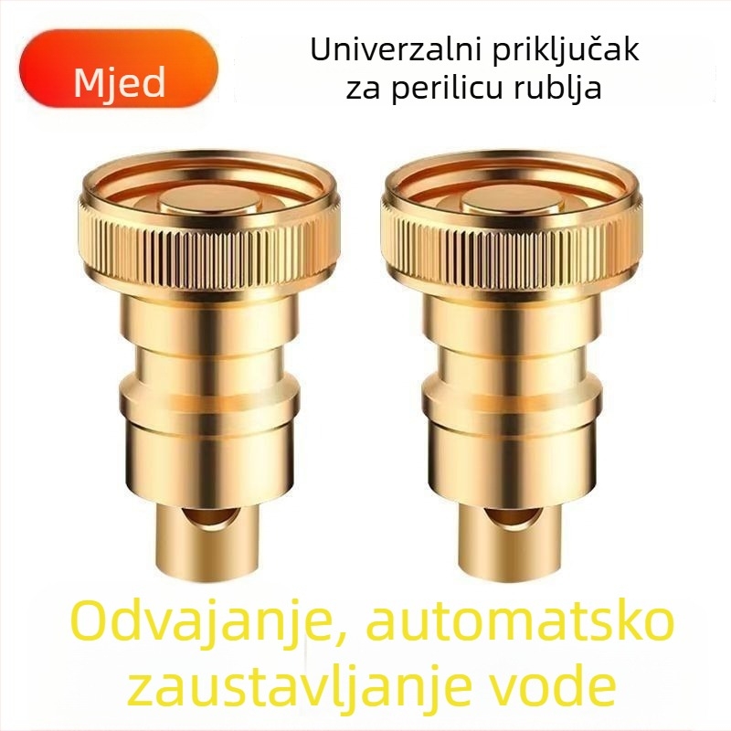 Priključak za perilicu s automatskim sigurnosnim ventilom, bakreni jezgra ventila, navoji, model 9434