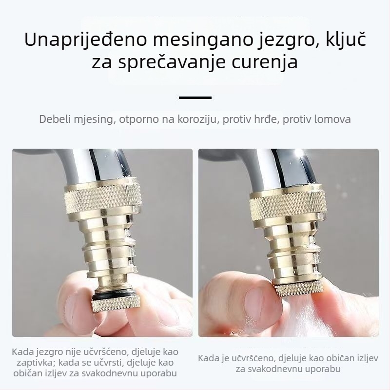 Priključak za perilicu s automatskim sigurnosnim ventilom, bakreni jezgra ventila, navoji, model 9434