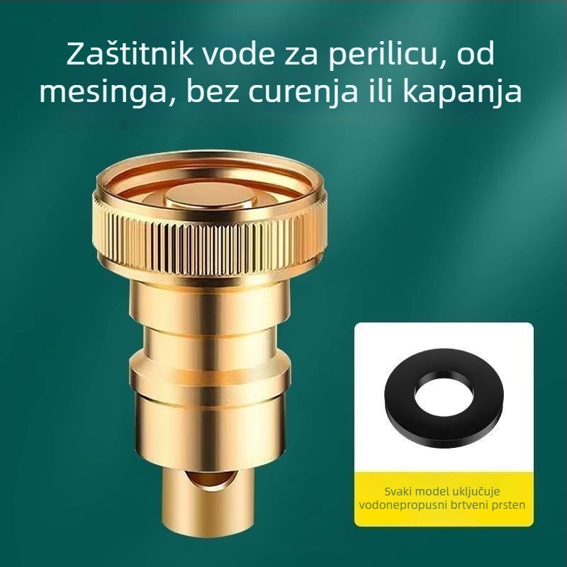 Priključak za perilicu s automatskim sigurnosnim ventilom, bakreni jezgra ventila, navoji, model 9434