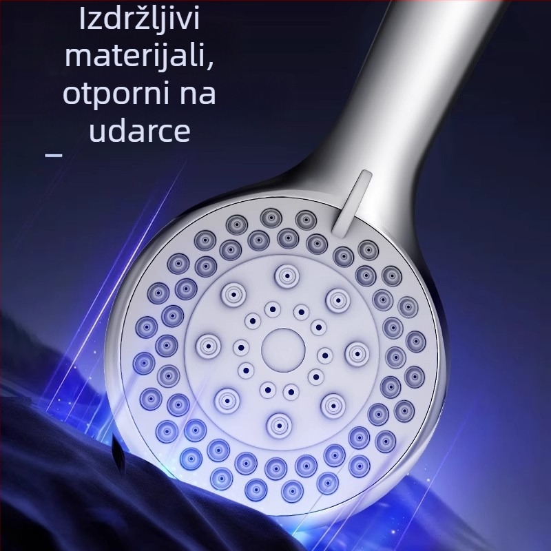 Ručna tuš glava od nehrđajućeg čelika s funkcijama raspršivanja, masaže i kišnog tuša – model 23