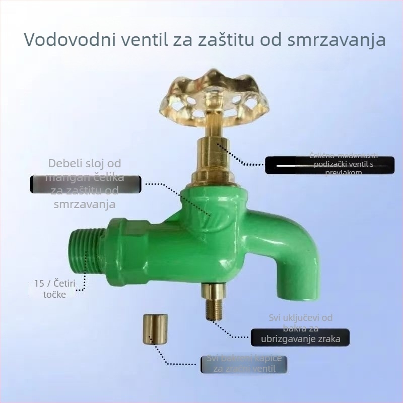 Kran protiv smrzavanja s injekcijom plina, model 001, keramički disk ventil, jednodijelna konstrukcija, električni vodovodni ventil
