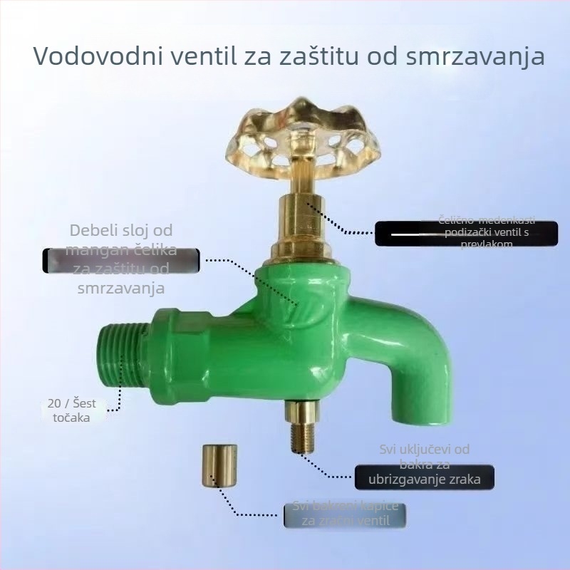 Kran protiv smrzavanja s injekcijom plina, model 001, keramički disk ventil, jednodijelna konstrukcija, električni vodovodni ventil