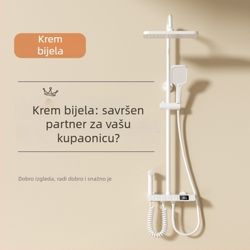 Tuš set od bakra, digitalni zaslon, skrivena montaža, kvadratni oblik, model JM-S001
